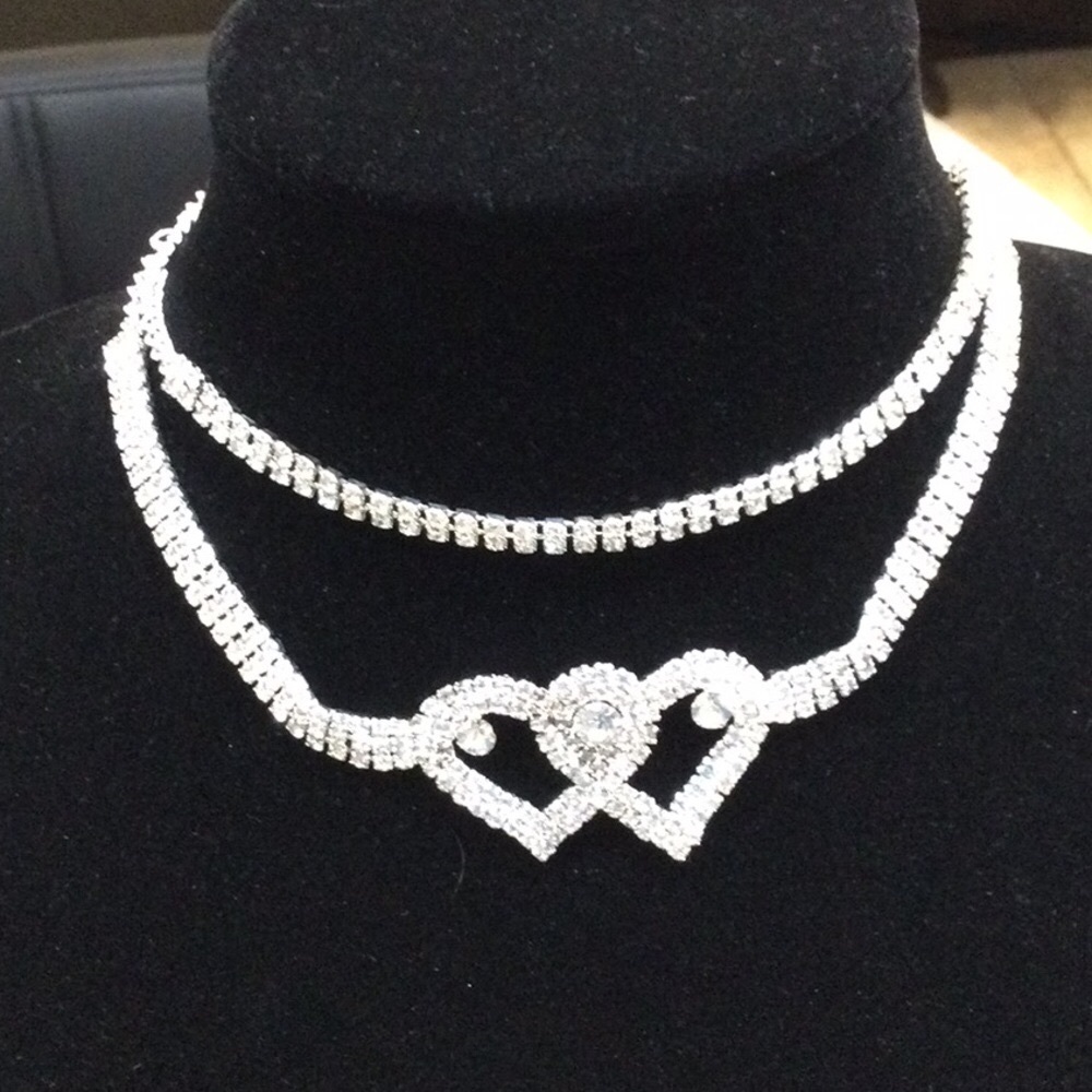 Two Rhinestone chokers, Very sparkly!